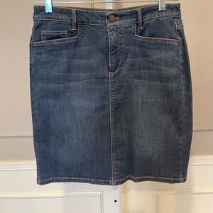J. Jill smooth fit denim jean skirt NWOT casual rodeo western modest festival 6